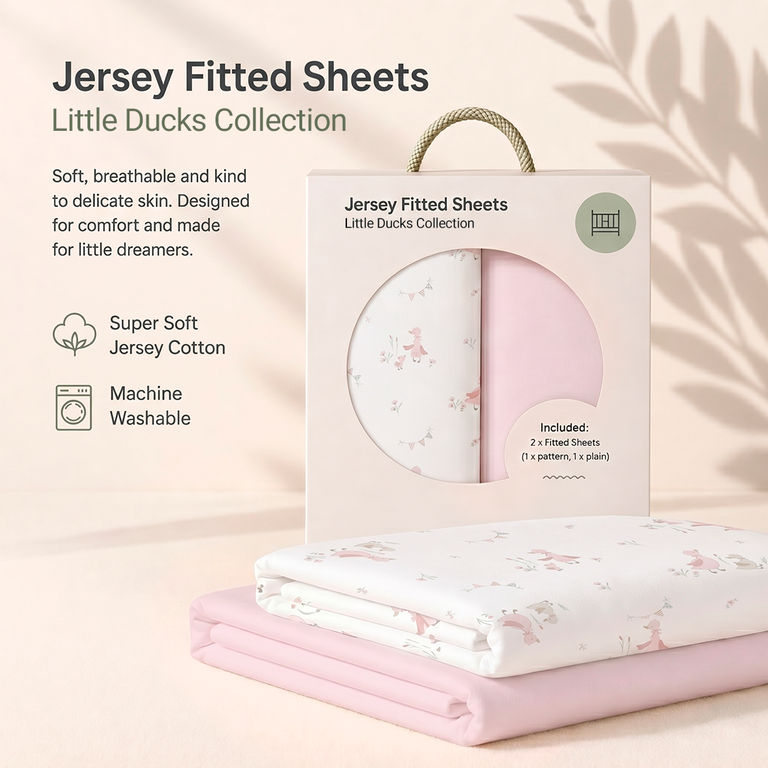 Crib Sheets - 45 x 90cm - 2-Pack