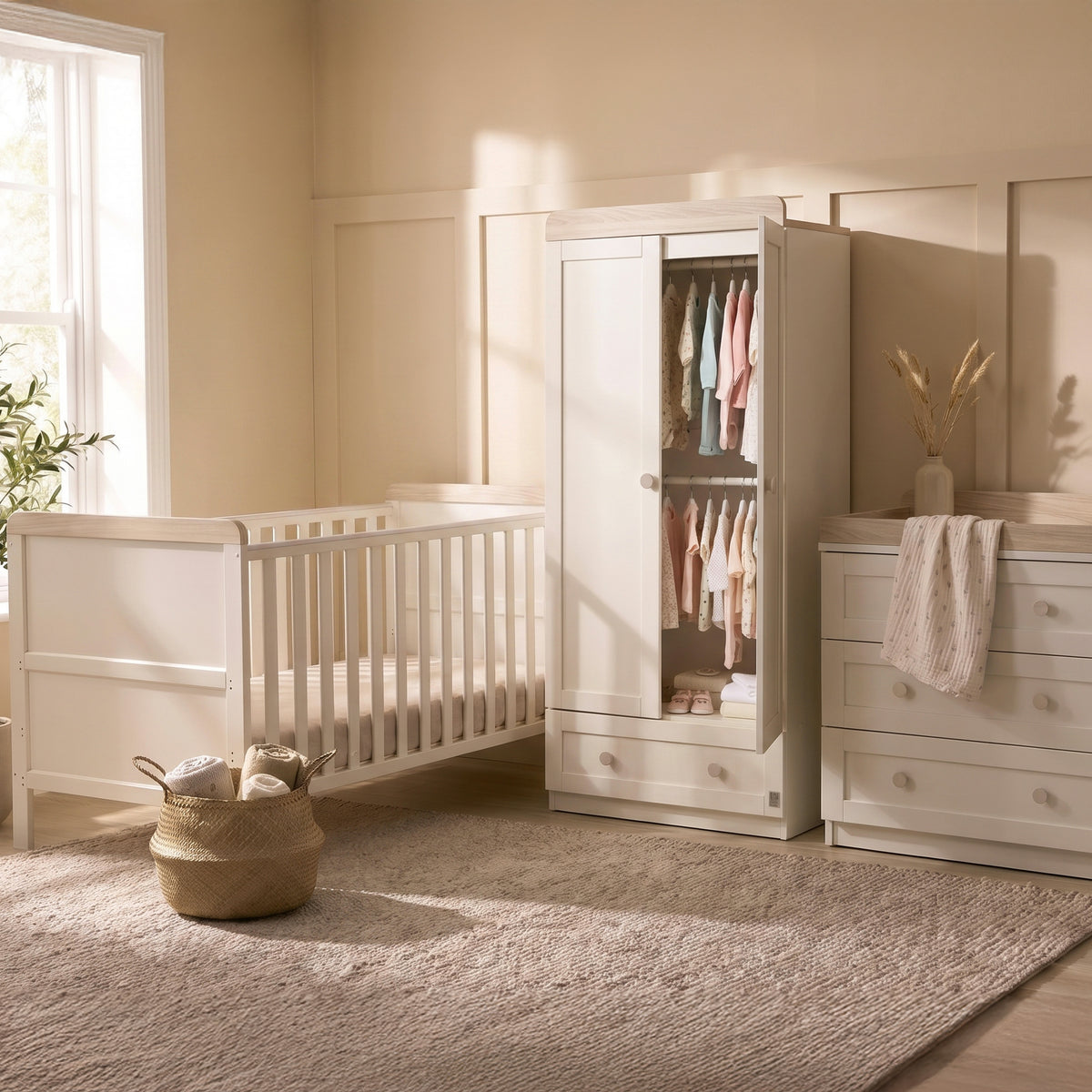 Haddington Cot Bed with Cot Top Changing Unit