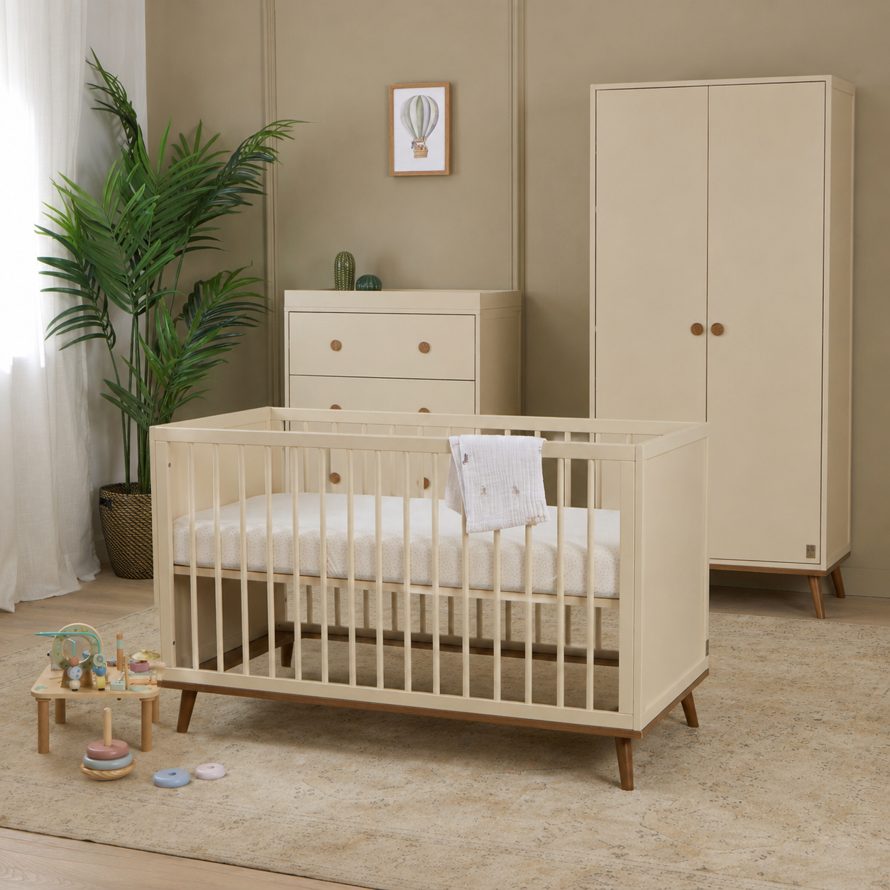 Ollie Cot, Chest of Drawers & Wardrobe Bundle