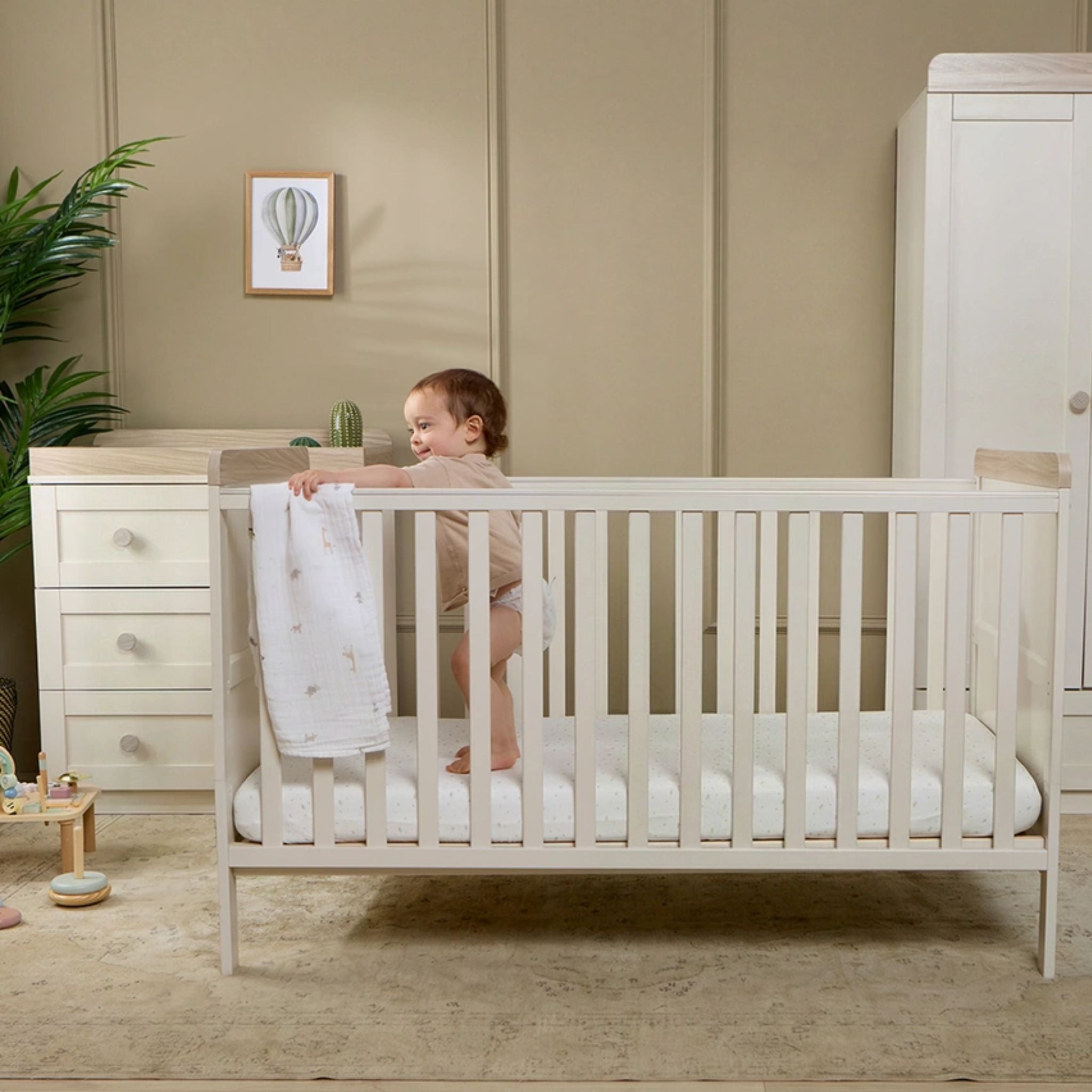 Haddington Cot Bed with Changing Unit & Chest of Drawers Bundle