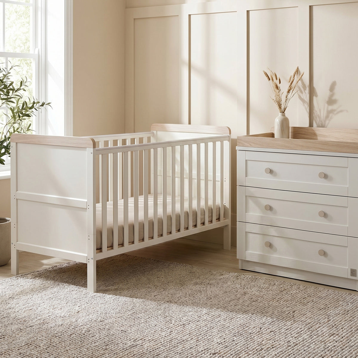 Haddington Cot Bed with Cot Top Changing Unit