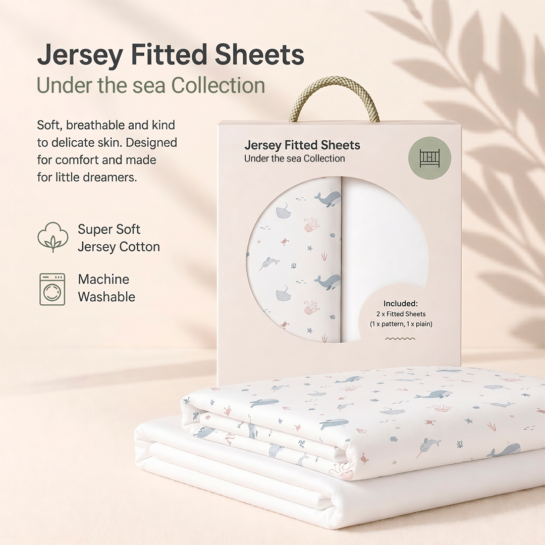 Cot Bed Sheets - 70 x 140cm - 2 Pack