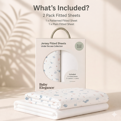 Cot Bed Sheets - 70 x 140cm - 2 Pack