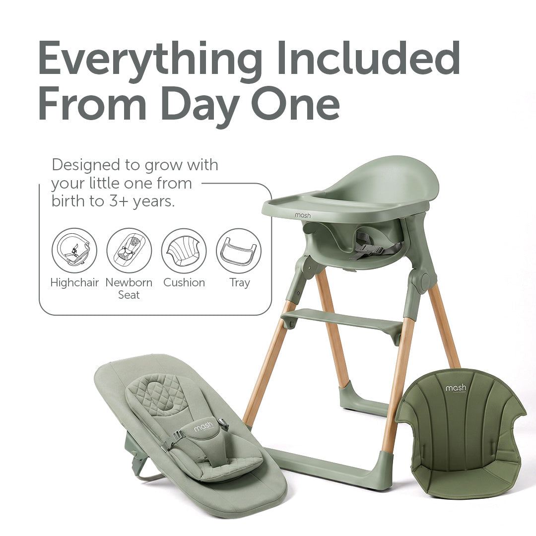 Mash High Chair Bundle - Sage