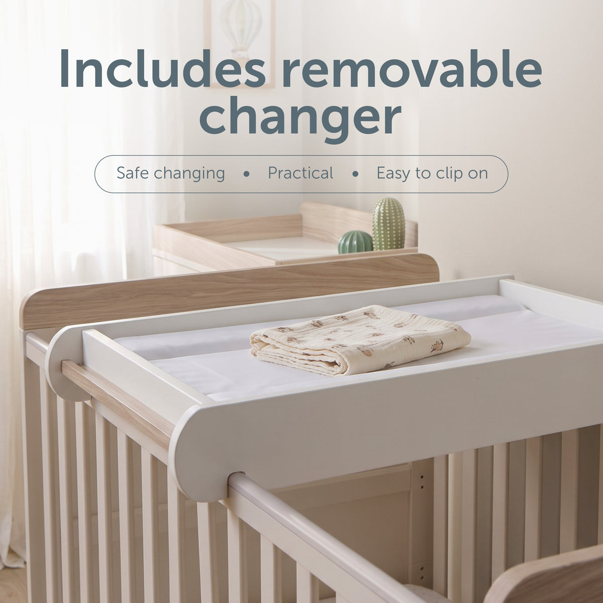 Haddington Cot Bed with Cot Top Changing Unit