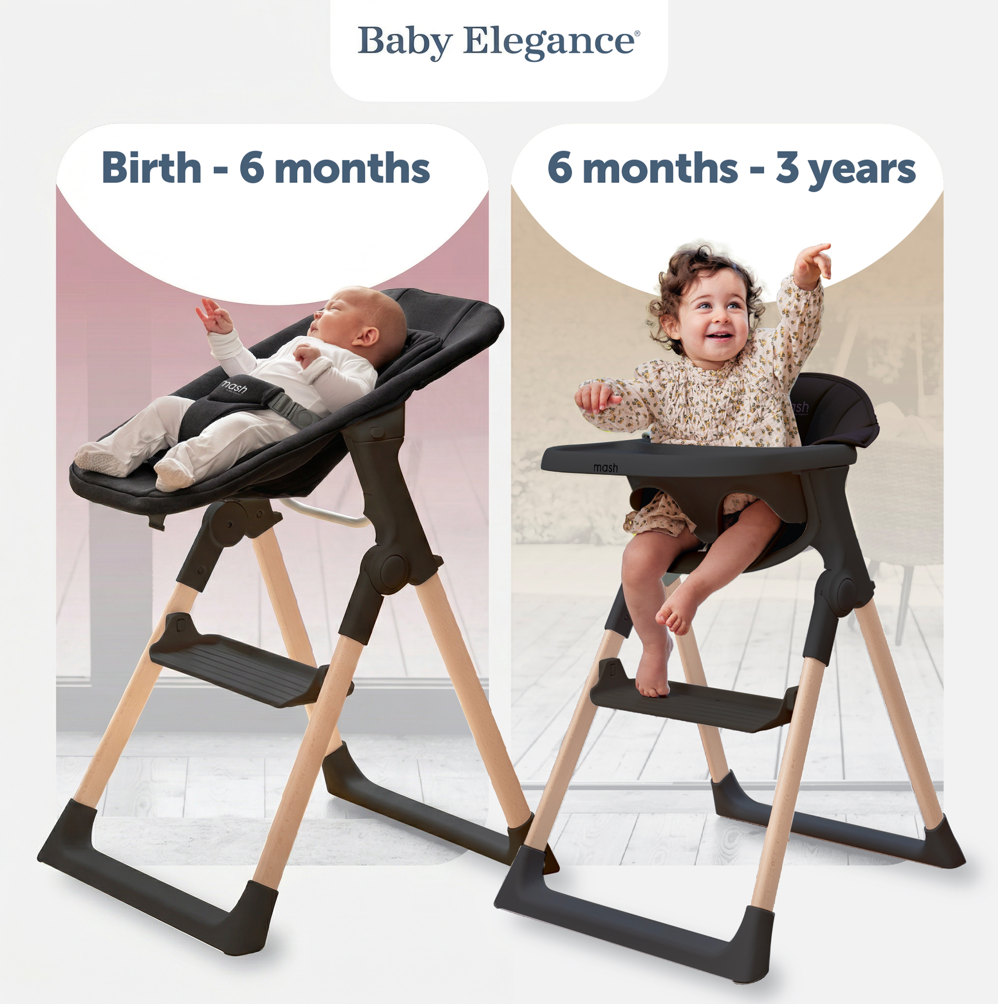 Mash High Chair Bundle - Black