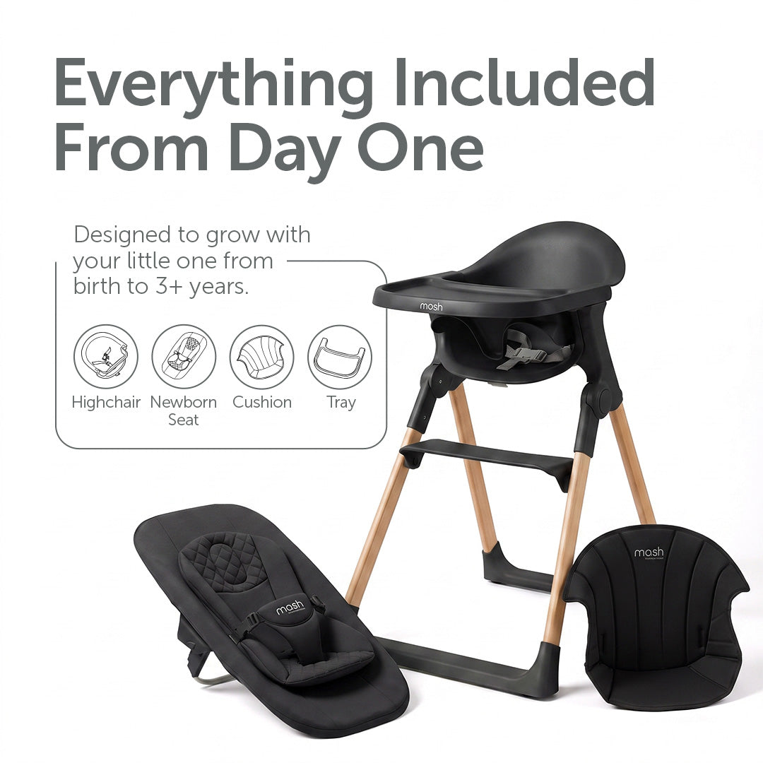 Mash High Chair Bundle - Black