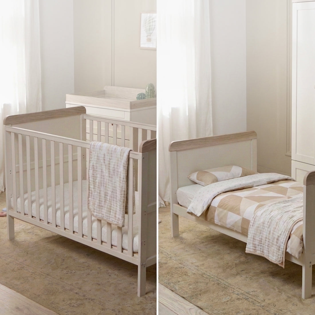 Haddington Cot Bed with Cot Top Changing Unit