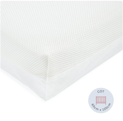 Cot Mattress - Breath-Dry Pocket Spring - 60 x 120 x 10cm