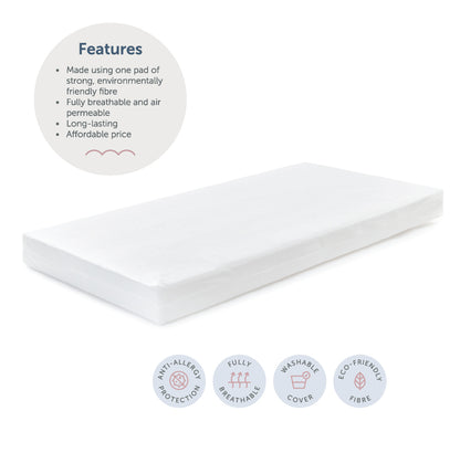 Cot Mattress - Breath-Dry Pocket Spring - 60 x 120 x 10cm