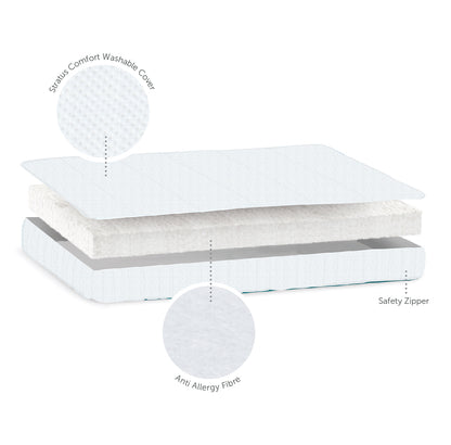 Cot Mattress - Stratus Fibre - 60 x 120 x 10cm