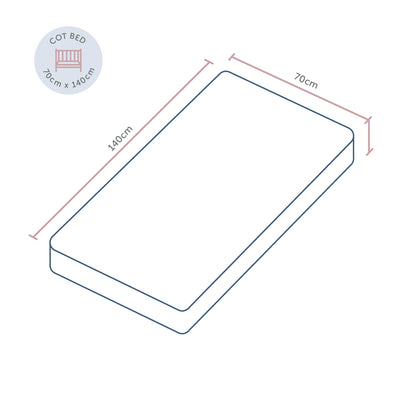 Cot Bed Mattress - Stratus Fibre - 70 x 140 x 10cm