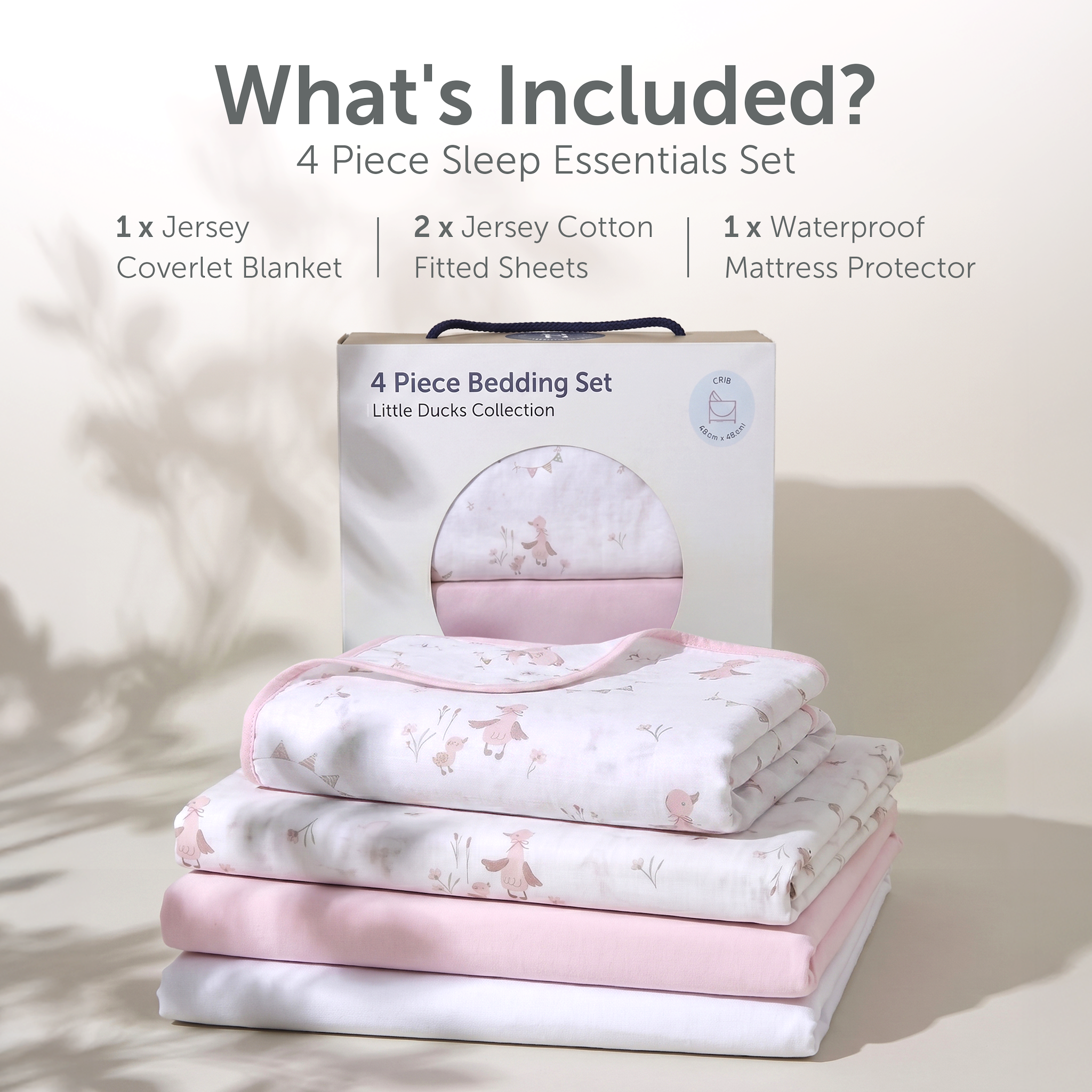 Cot Bed Bedding Set - 70 x 140cm - 4pcs