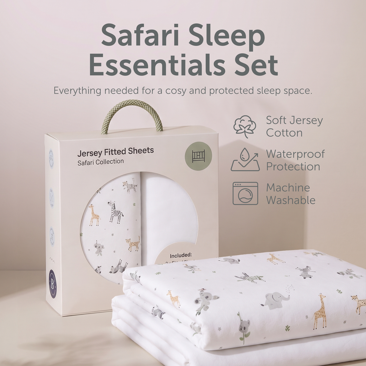 Cot Bed Sheets - 70 x 140cm - 2 Pack
