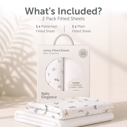Cot Bed Sheets - 70 x 140cm - 2 Pack