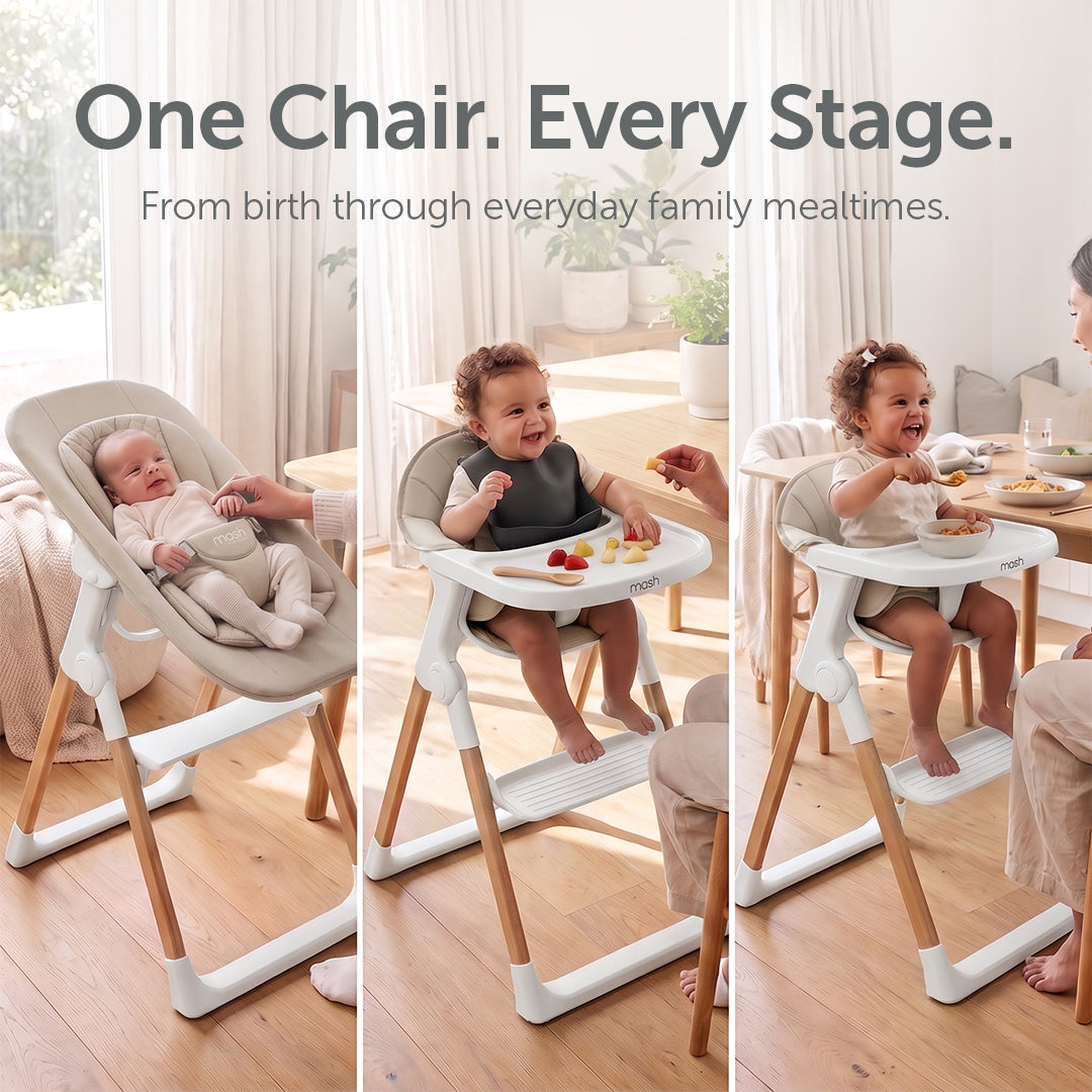 Mash High Chair Bundle - White