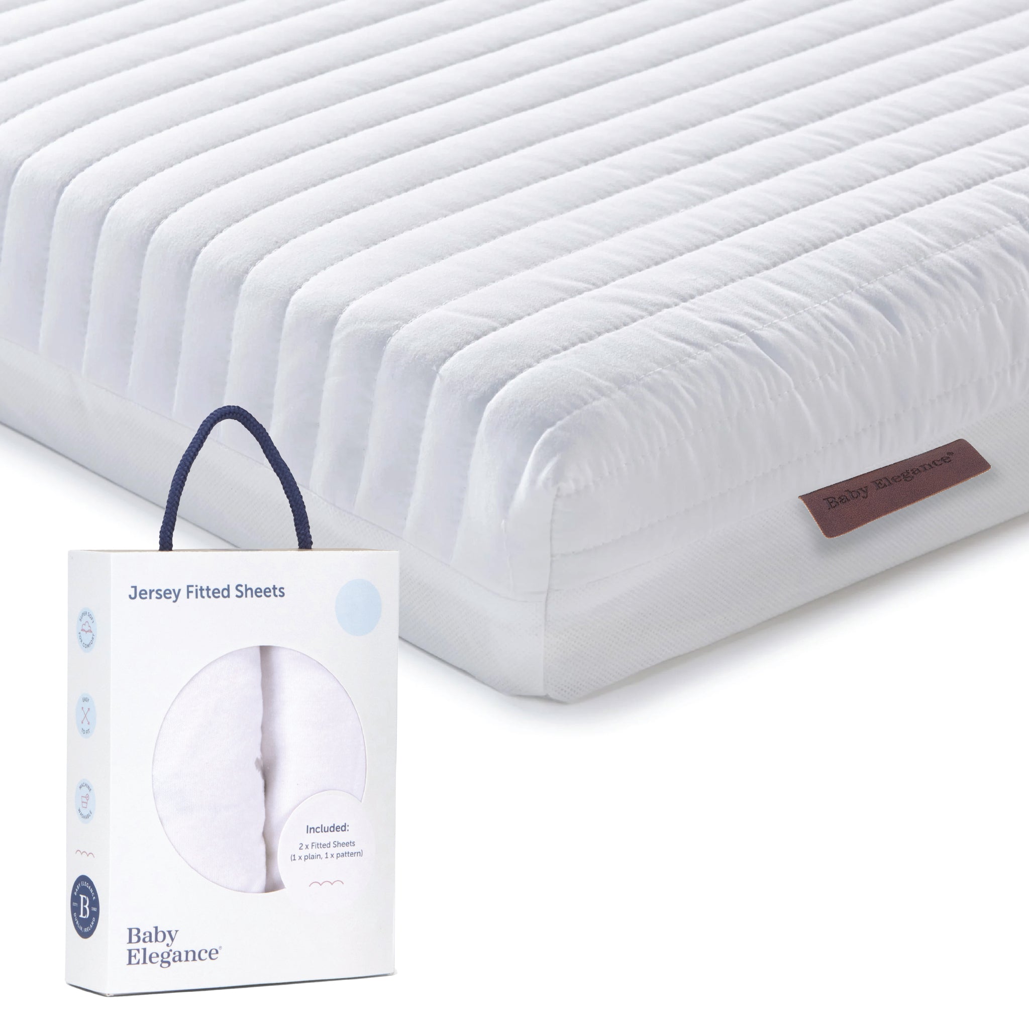 Cot Bed Mattress (Micro Pocket Spring) &amp; Sheets Bundle