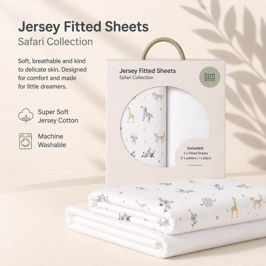 Cot Bed Sheets - 70 x 140cm - 2 Pack
