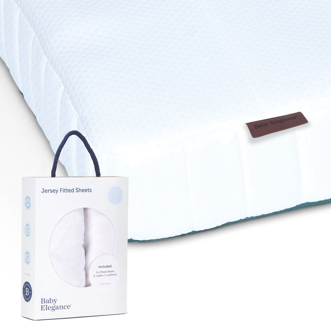 Cot Bed Mattress (Stratus Fibre) &amp; Sheets Bundle