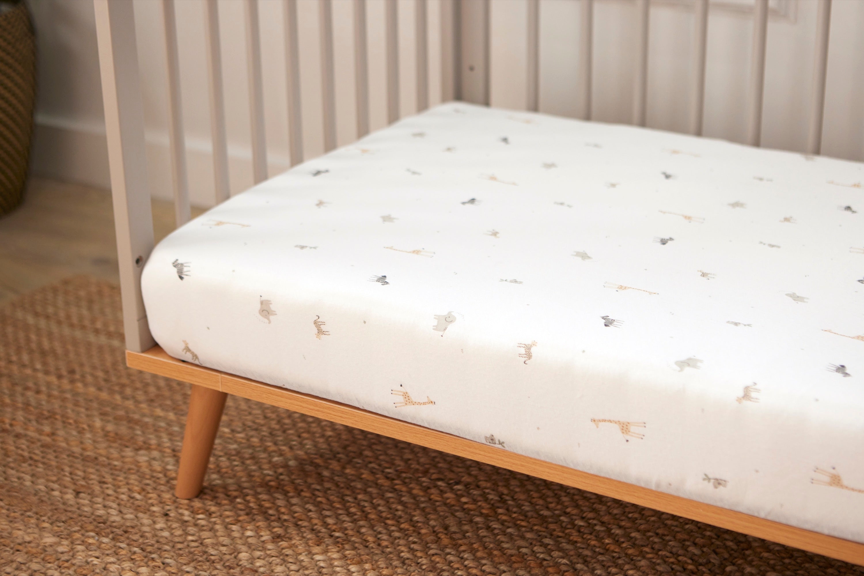 Dote Bedside Crib, Sheets &amp; Mattress Protector Bundle